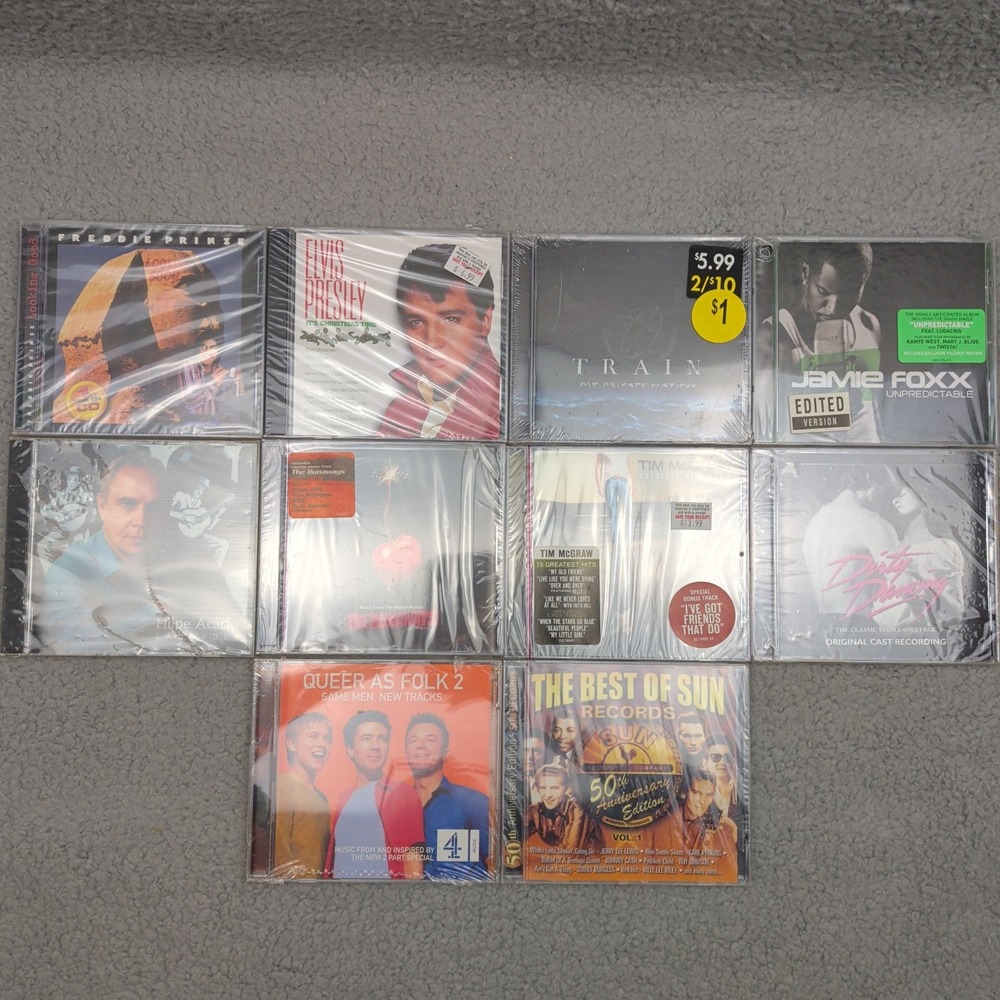 Vintage Lot Of 10 CDs Mixed Genres and Artists Brand Sealed Deadstock NOS Y2K